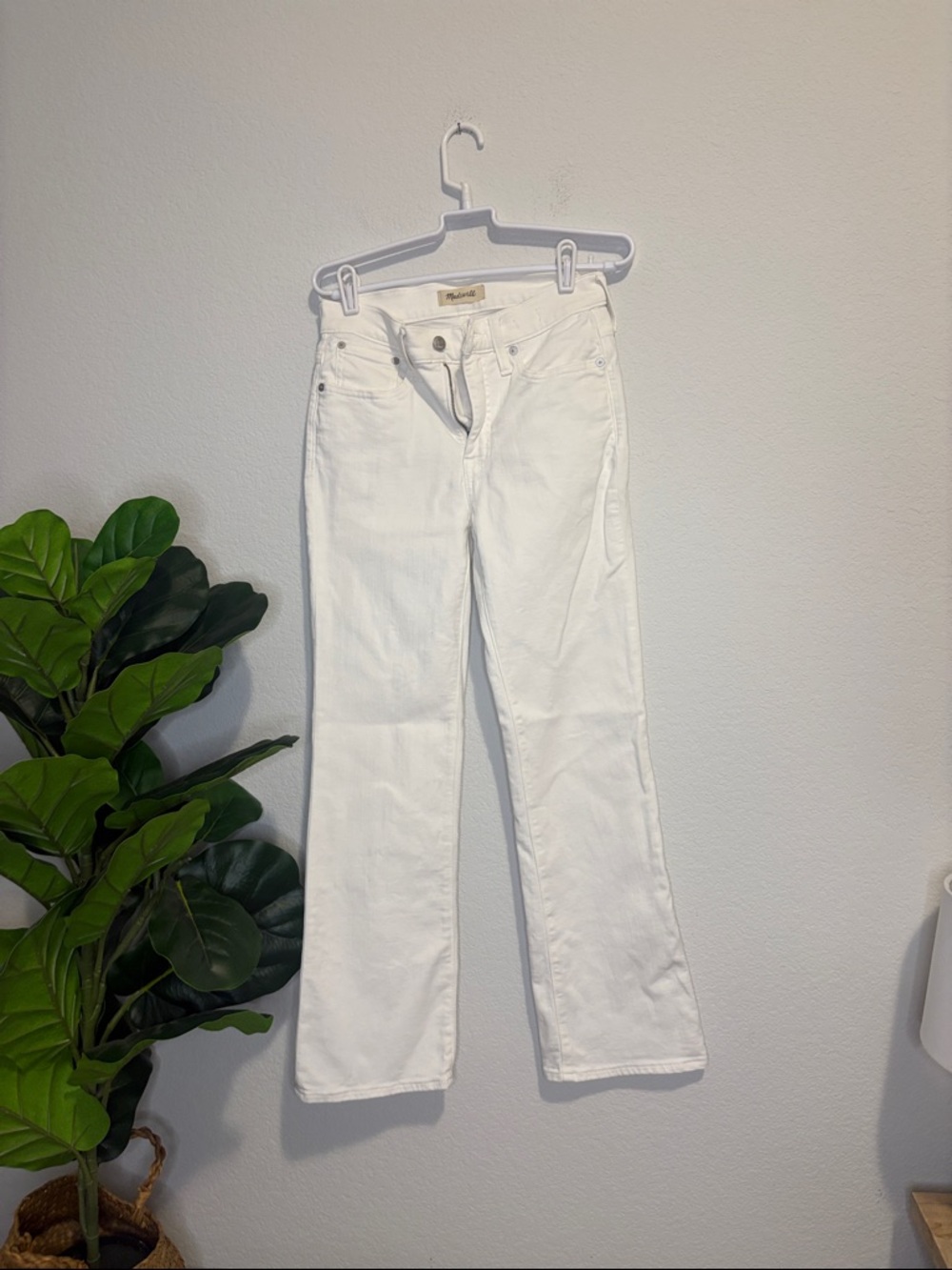 Madewell White Mid Rise kick out jeans size 25 - Picture 4 of 9